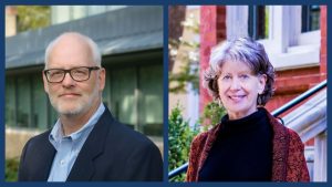 Professional headshots of Daniel Flannery and Denise Burnette pictured left to right.