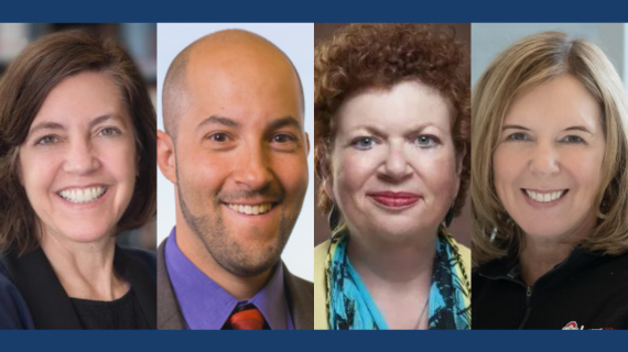 Professional headshots of Fellows Colleen Grogan, Eric Garland, Robyn Golden, and Dawn Anderson-Butcher pictured left to right.