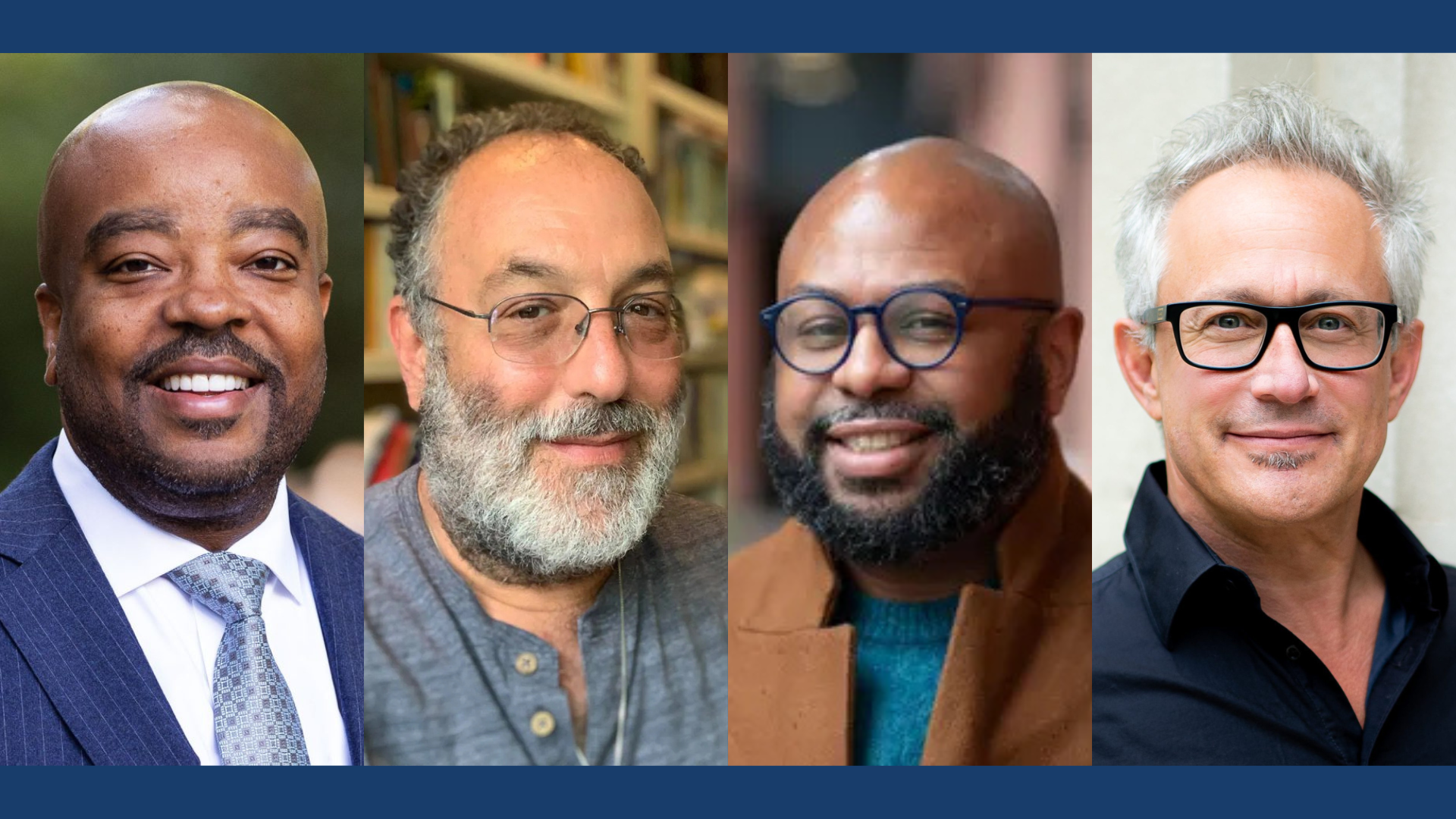Fellows Michael A. Lindsey, Ron Avi Astor, Desmond Upton Patton, and Lawrence M. Berger pictured left to right.